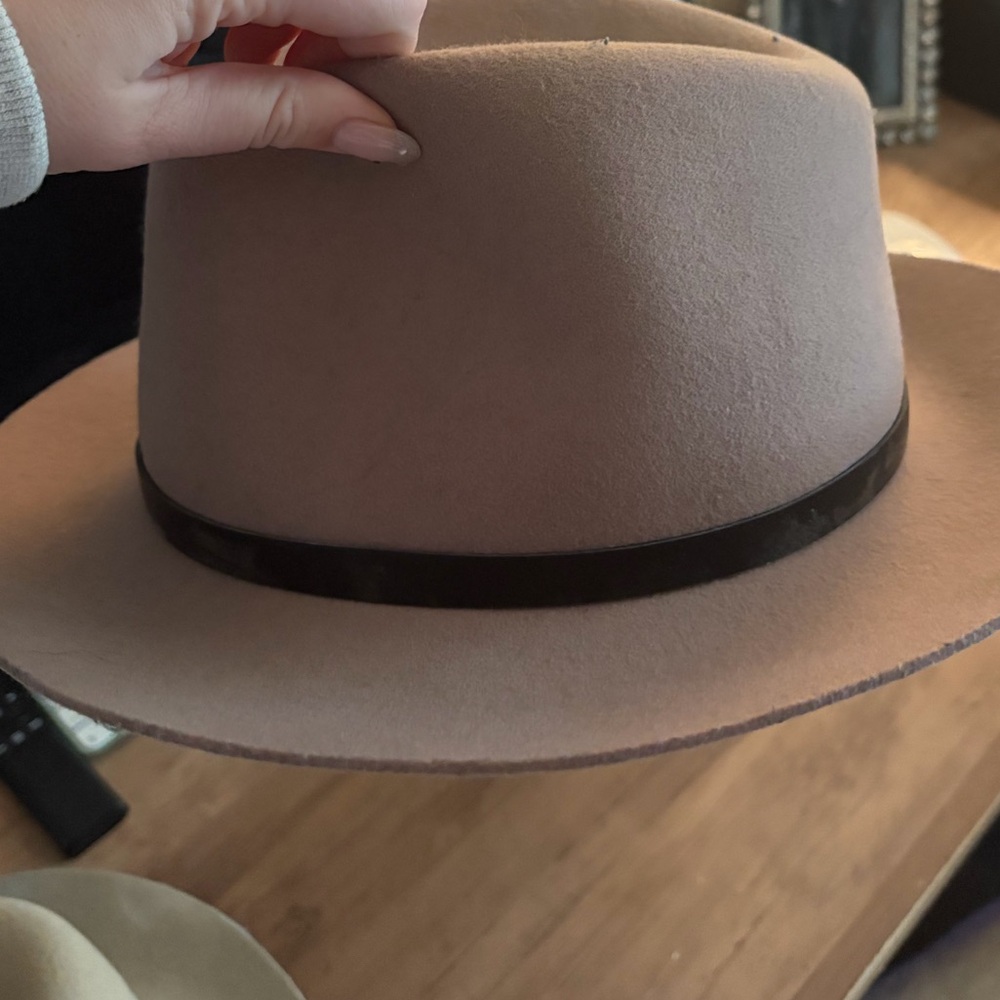 Rag & Bone Beige Fedora with Black Band